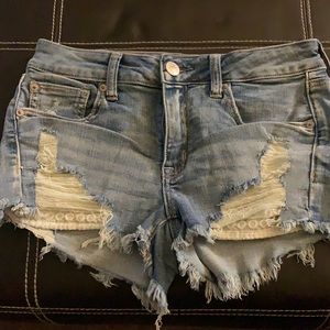 American Eagle shortie stretch jean shorts 6